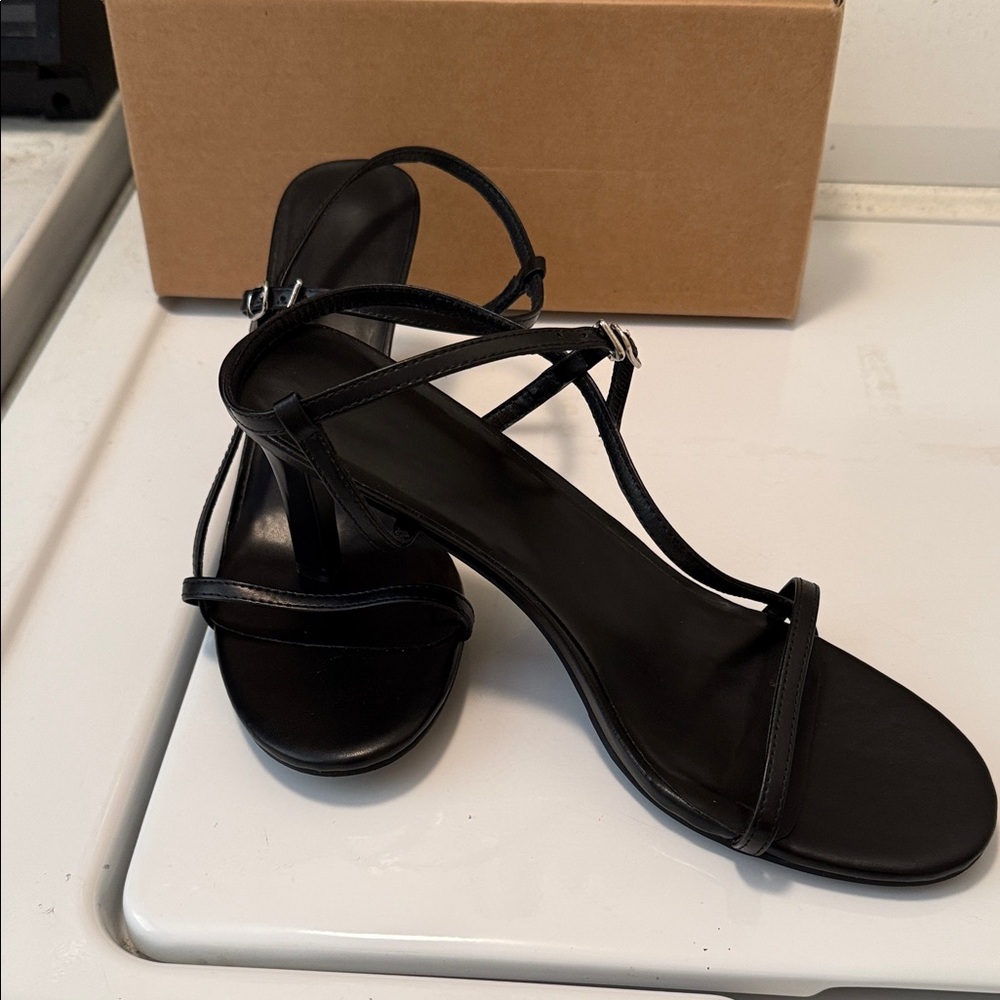 Elegant Black Strappy Heels